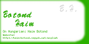 botond haim business card